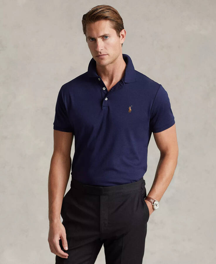 Men's Classic Fit Soft Cotton Polo Refined Navy - 1