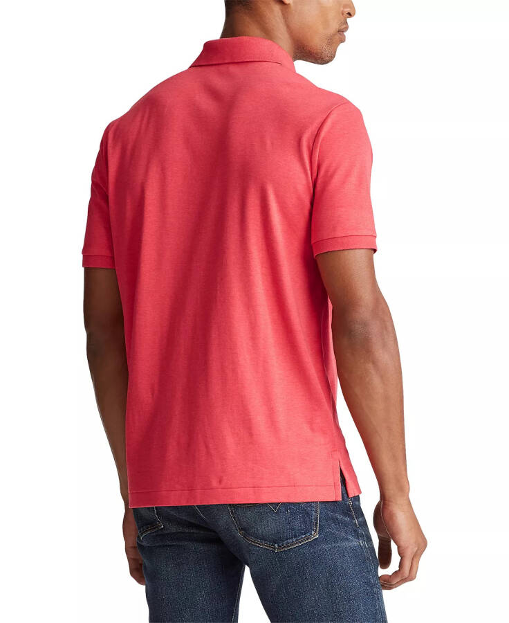 Men's Classic Fit Soft Cotton Polo Rosette Heather Red - 2