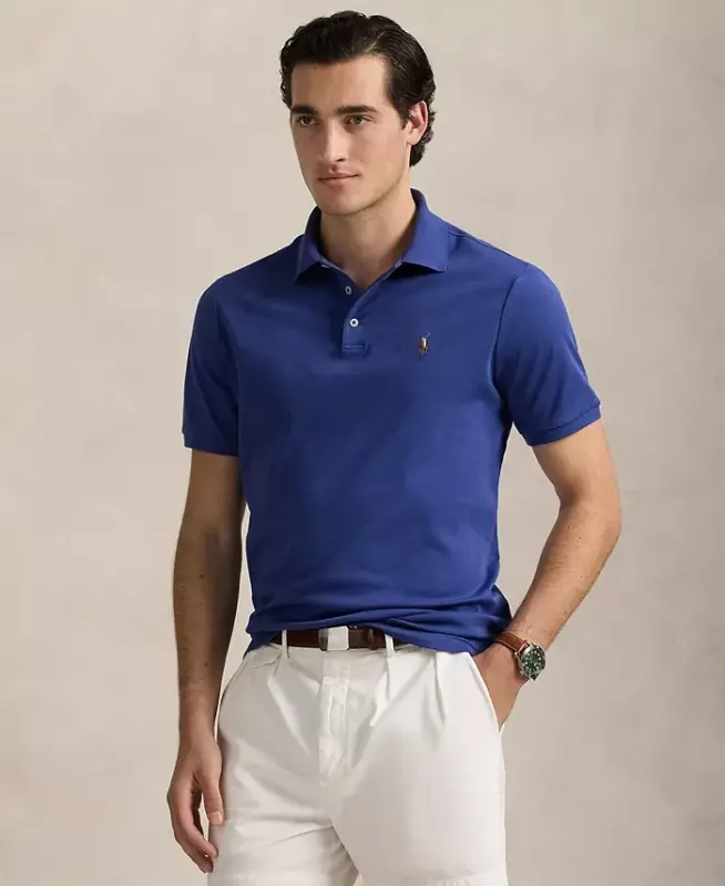 Men's Classic-Fit Soft Cotton Polo Shirt - Annapolis Blue - POLO RALPH LAUREN