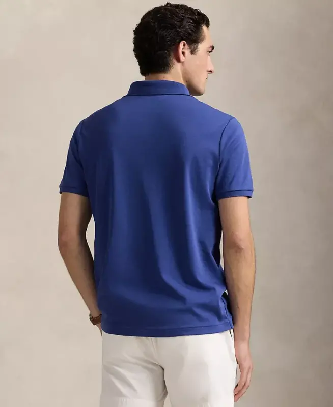 Men's Classic-Fit Soft Cotton Polo Shirt - Annapolis Blue - 2