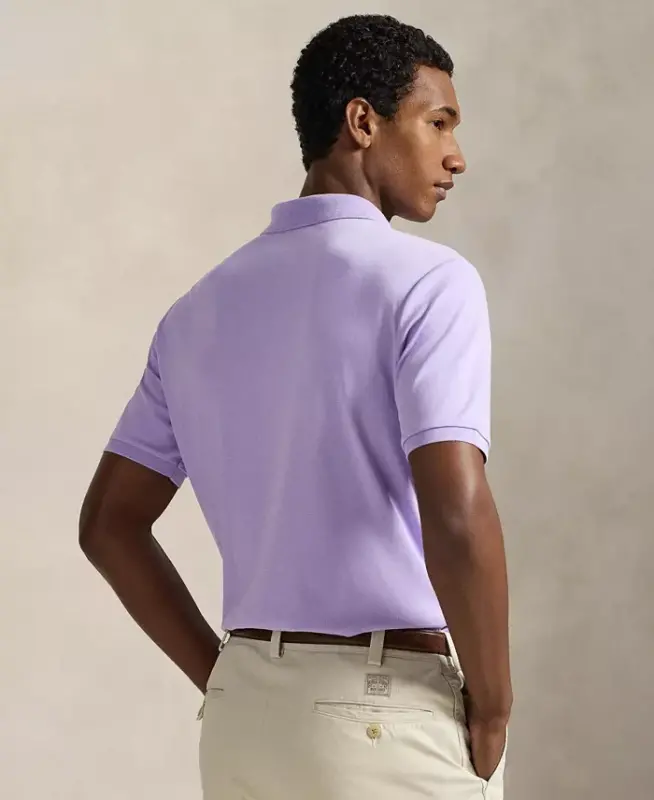 Men's Classic-Fit Soft Cotton Polo Shirt - Celadon Heather - 7