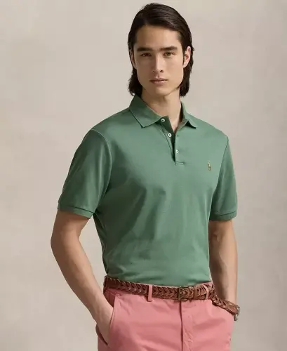 Men's Classic Fit Soft Cotton Polo Shirt - Fatigue - 1