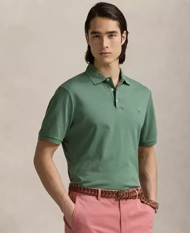 Men's Classic Fit Soft Cotton Polo Shirt - Fatigue - 1