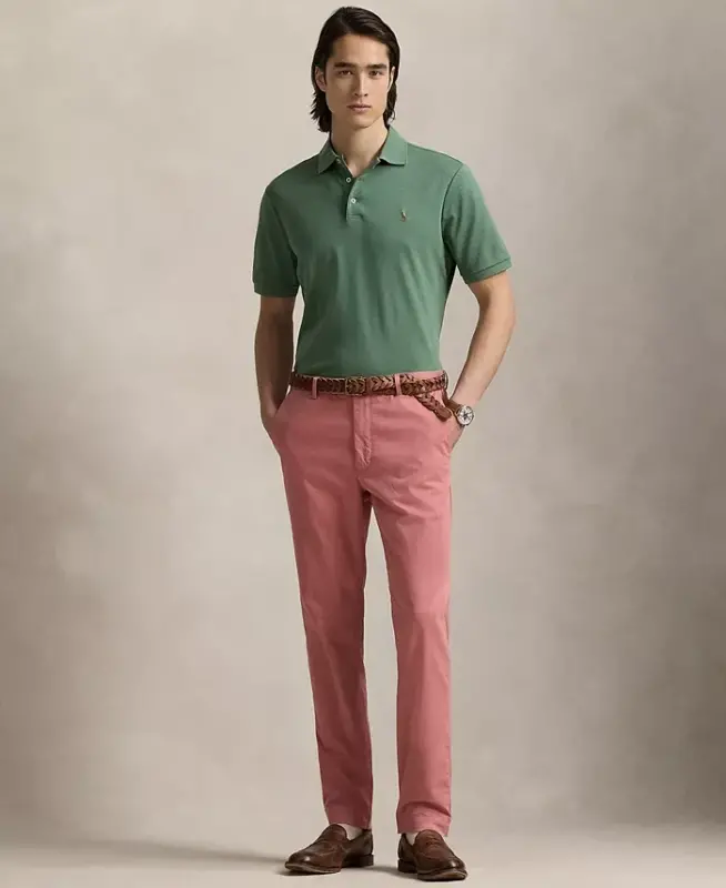 Men's Classic Fit Soft Cotton Polo Shirt - Fatigue - 2