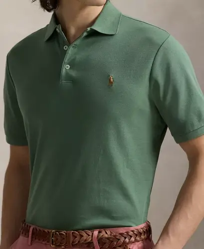 Men's Classic Fit Soft Cotton Polo Shirt - Fatigue - 3