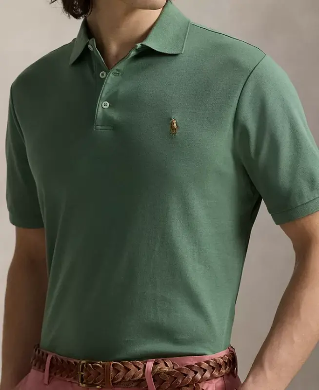 Men's Classic Fit Soft Cotton Polo Shirt - Fatigue - 3