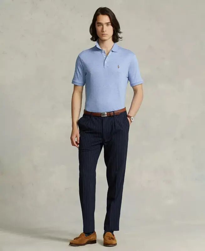 Men's Classic-Fit Soft Cotton Polo Shirt - Isle Heather - 2