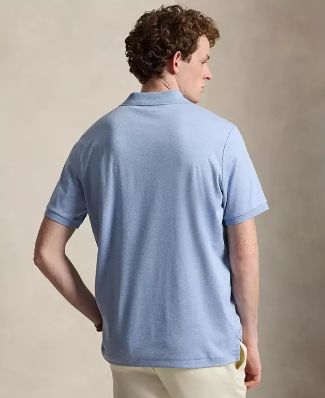 Men's Classic Fit Soft Cotton Polo Shirt - Isle Heather - 4