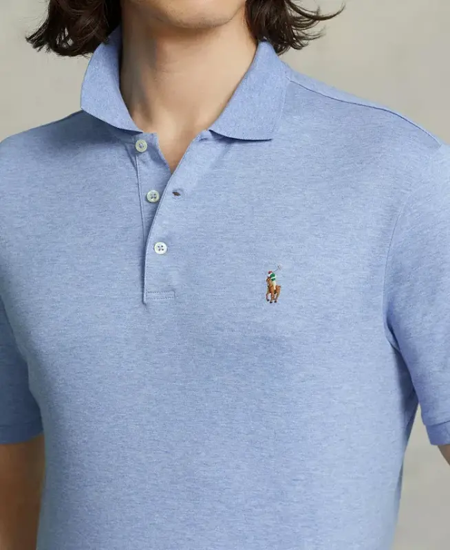 Men's Classic-Fit Soft Cotton Polo Shirt - Jamaica Heather - 3