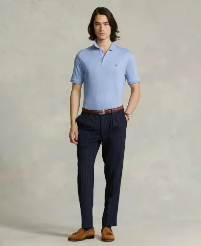 Men's Classic-Fit Soft Cotton Polo Shirt - Jamaica Heather - 4