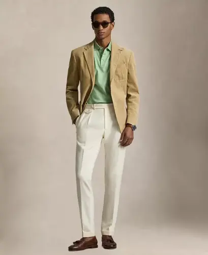 Men's Classic-Fit Soft Cotton Polo Shirt - Outback Green Heather - 5