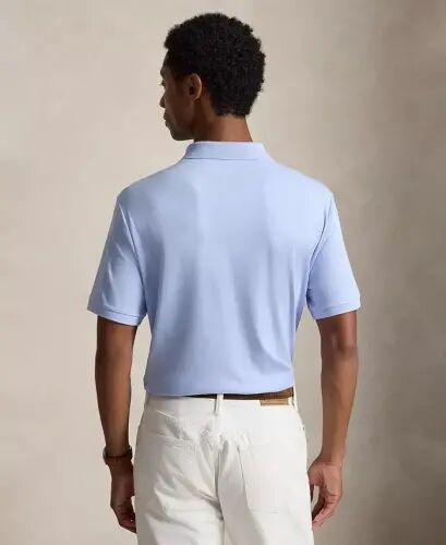 Men's Classic-Fit Soft Cotton Polo Shirt - Pebble Blue - 4