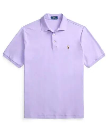 Men's Classic-Fit Soft Cotton Polo Shirt - Powder Purple - 5