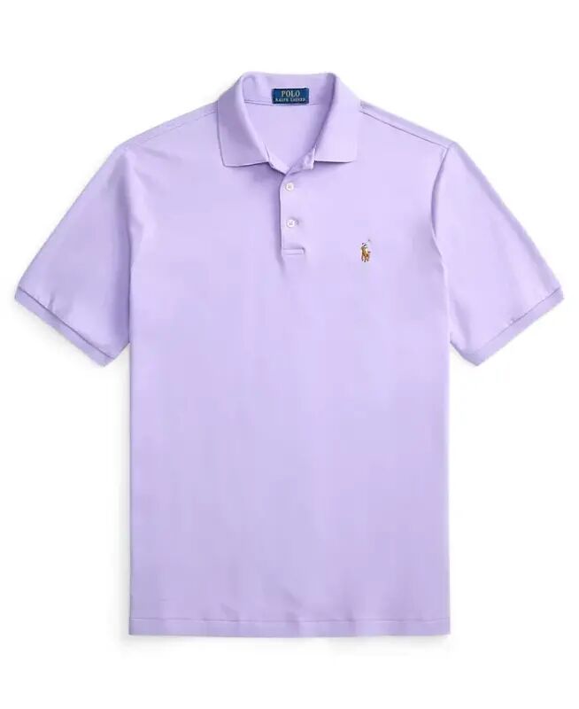 Men's Classic-Fit Soft Cotton Polo Shirt - Powder Purple - 5