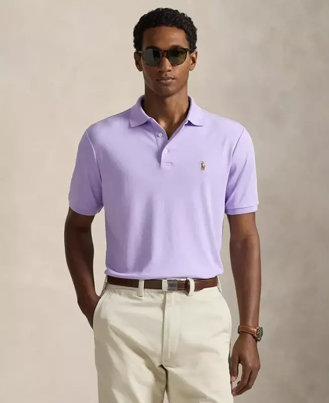 Men's Classic-Fit Soft Cotton Polo Shirt - POWDER PURPLE - POLO RALPH LAUREN