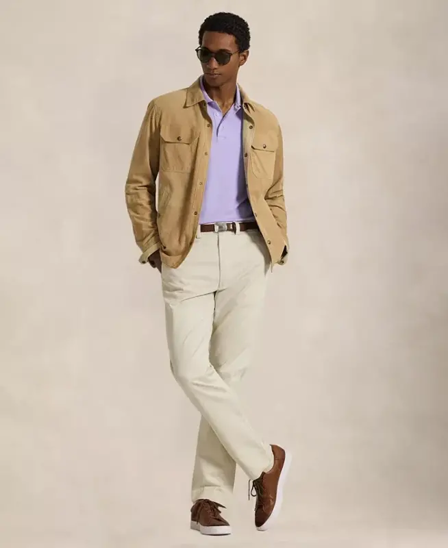 Men's Classic-Fit Soft Cotton Polo Shirt - Sky Blue - 8