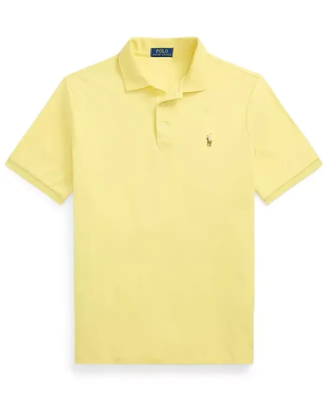 Men's Classic-Fit Soft Cotton Polo Shirt - Wicket Yellow - 2