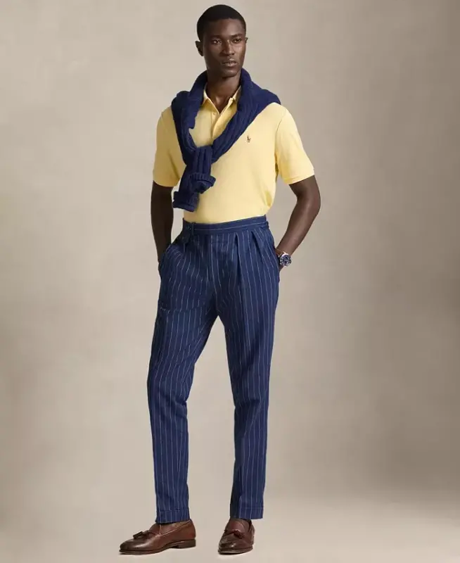 Men's Classic-Fit Soft Cotton Polo Shirt - Wicket Yellow - 5