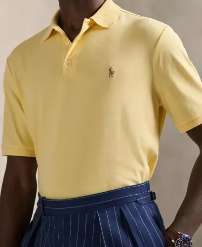 Men's Classic-Fit Soft Cotton Polo Shirt - Wicket Yellow - 4