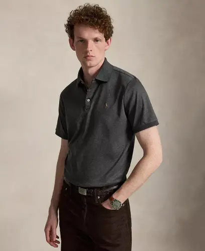 Men's Classic-Fit Soft Cotton Polo Shirt - Windsor Heather - 1