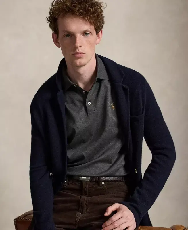 Men's Classic-Fit Soft Cotton Polo Shirt - Windsor Heather - 4