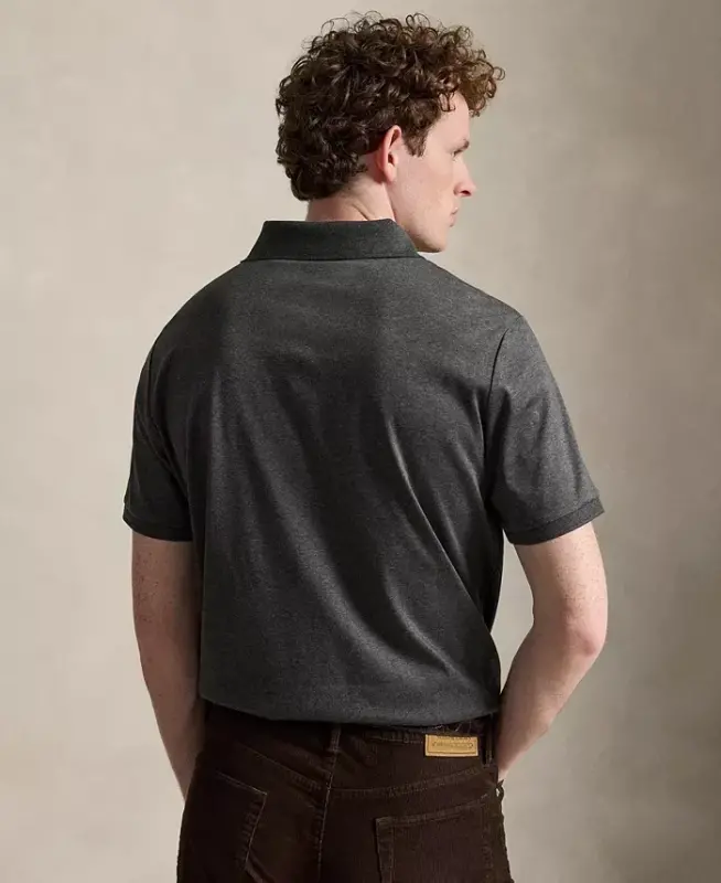 Men's Classic-Fit Soft Cotton Polo Shirt - Windsor Heather - 5