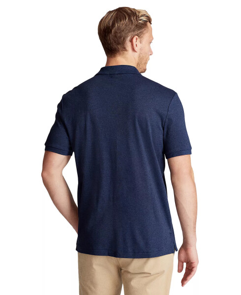 Men's Classic Fit Soft Cotton Polo Spring Navy Blue Heather - 2