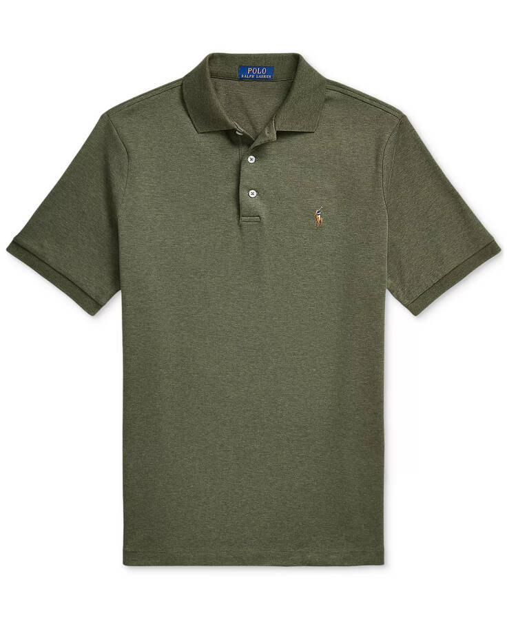 Men's Classic Fit Soft Cotton Polo Srv Grn Ht - 5