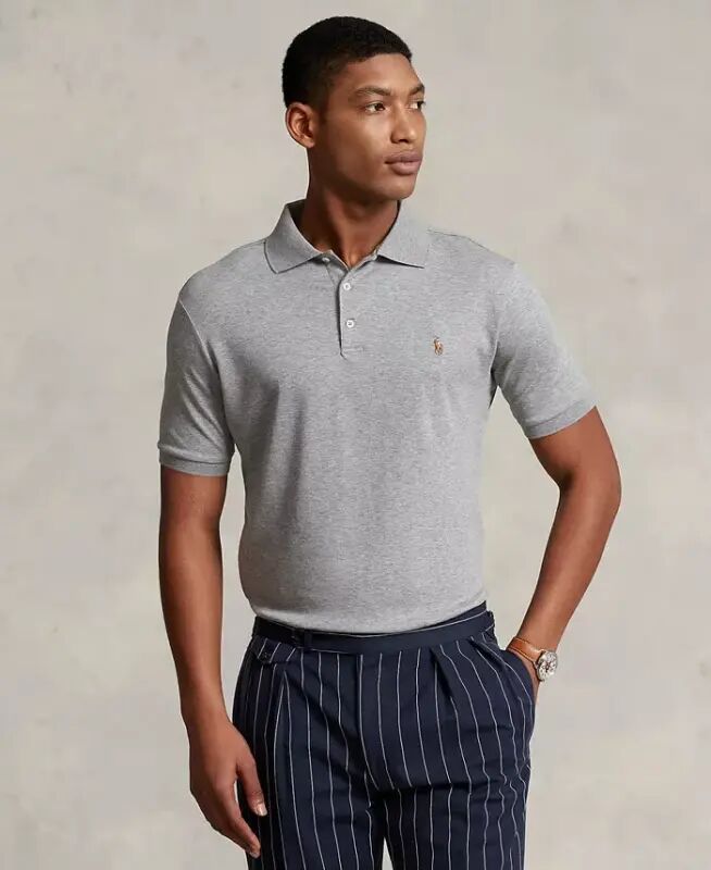 Men's Classic Fit Soft Cotton Polo-Steel Heather - POLO RALPH LAUREN