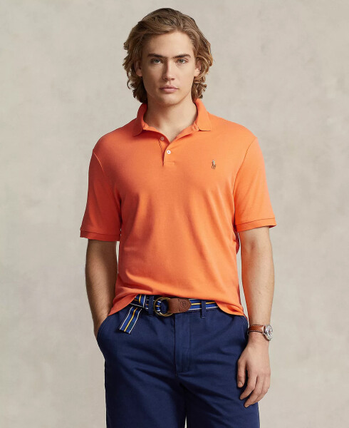 Men's Classic Fit Soft Cotton Polo Summer Coral - 1