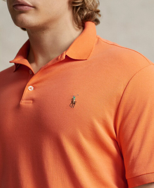 Men's Classic Fit Soft Cotton Polo Summer Coral - 3