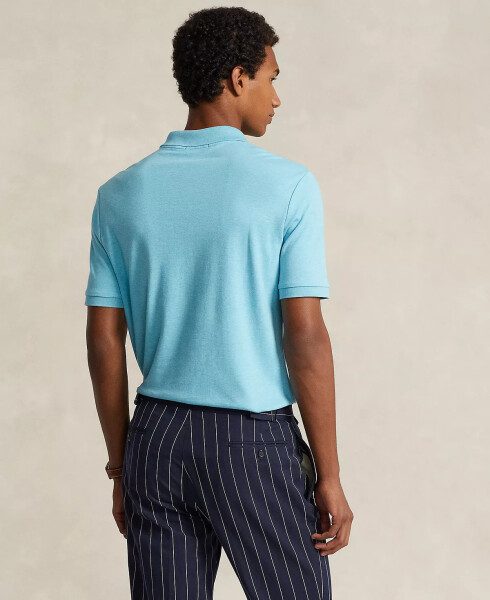 Men's Classic Fit Soft Cotton Polo Turquoise Nova Heather - 2