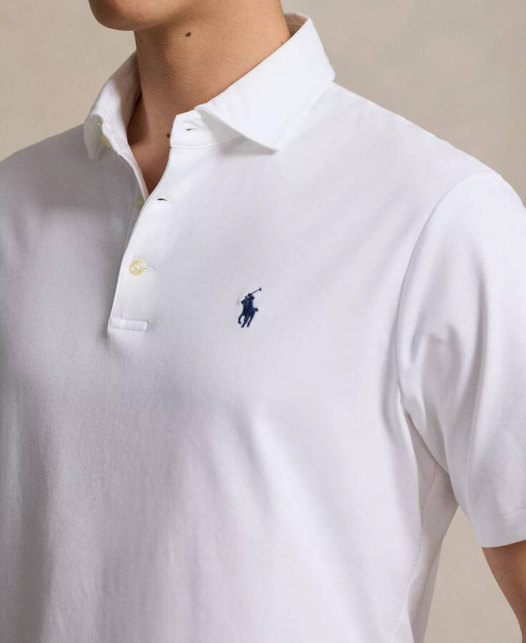 Men's Classic Fit Soft Cotton Polo White - 5