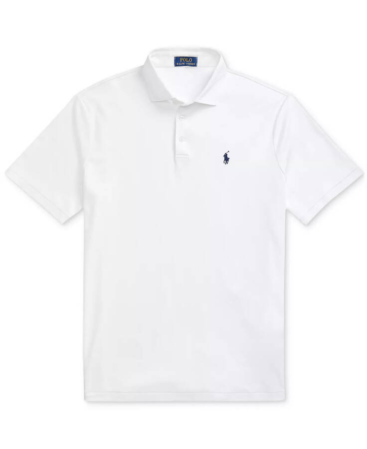 Men's Classic Fit Soft Cotton Polo White - 7