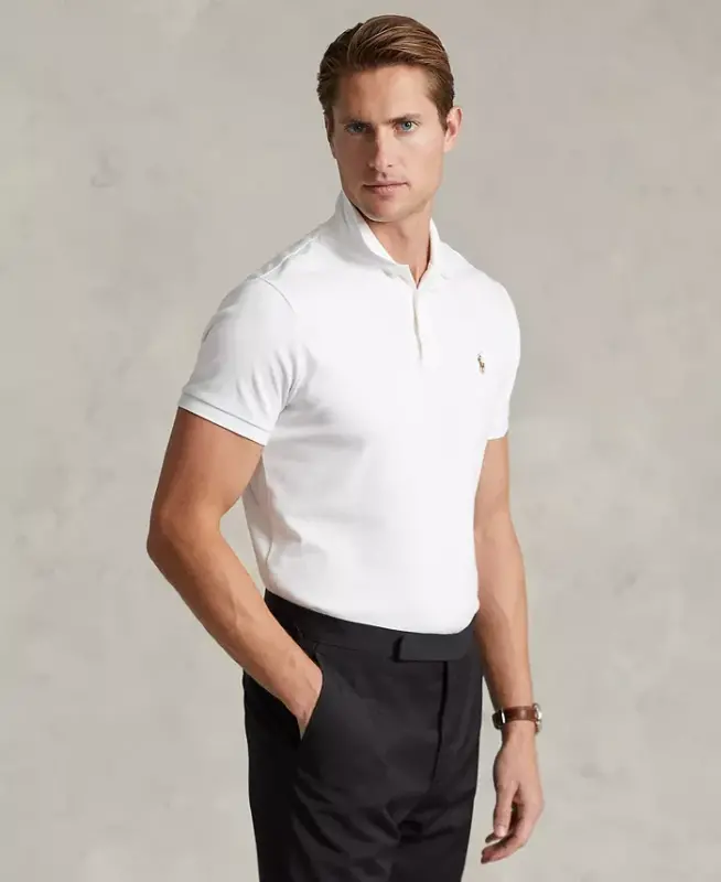 Men's Classic Fit Soft Cotton Polo-White - POLO RALPH LAUREN
