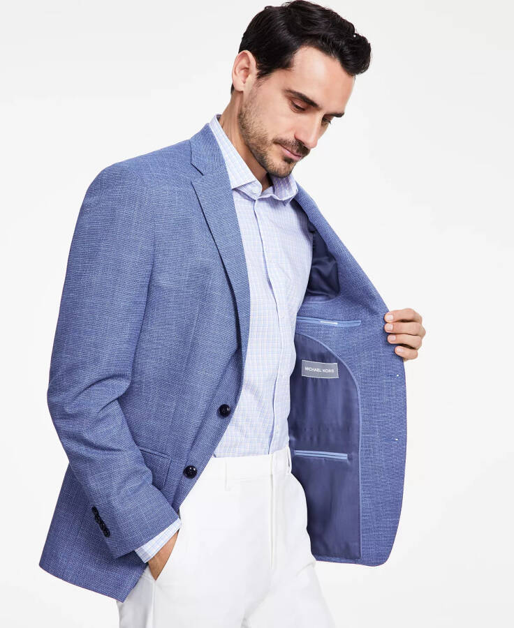 Men's Classic-Fit Solid Sport Coat Blue - 4