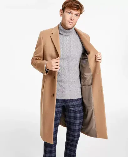 Men's Classic-Fit Solid Wool Blend Palto - MICHAEL KORS (1)