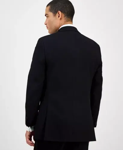 Men's Classic-Fit Stretch Black Tuxedo Jacket, Created for Modazone -Black - 4