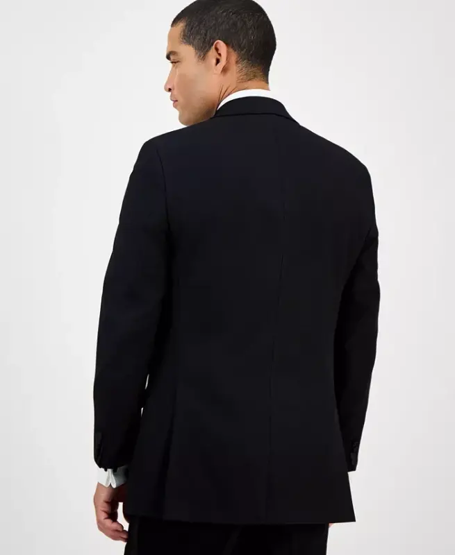 Men's Classic-Fit Stretch Black Tuxedo Jacket, Created for Modazone -Black - 4