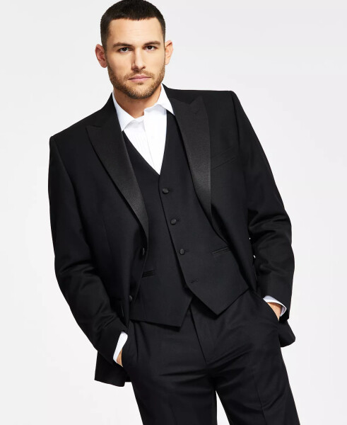 Men's Classic-Fit Stretch Black Tuxedo Jacket, Created for Modazone Black - 1