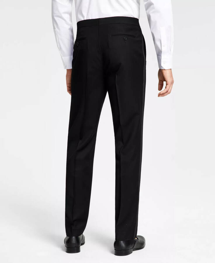 Men's Classic-Fit Stretch Black Tuxedo Pants, Created for Modazone Black - 3