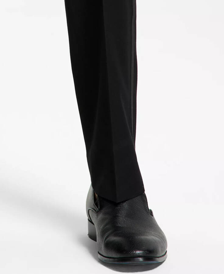 Men's Classic-Fit Stretch Black Tuxedo Pants, Created for Modazone Black - 7