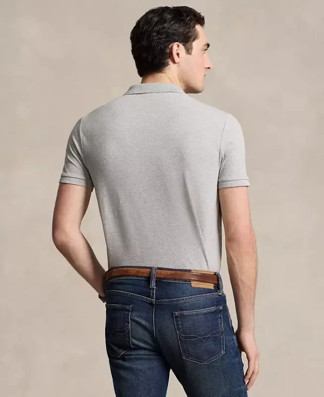 Men's Classic-Fit Stretch Mesh Polo Shirt-Andover Heather - 4