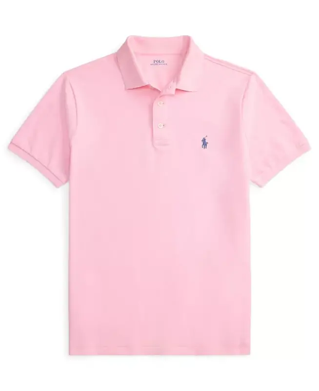 Men's Classic-Fit Mesh Polo Shirt - Carmel Pink - 3