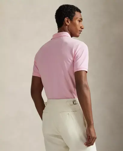 Men's Classic-Fit Mesh Polo Shirt - Carmel Pink - 4