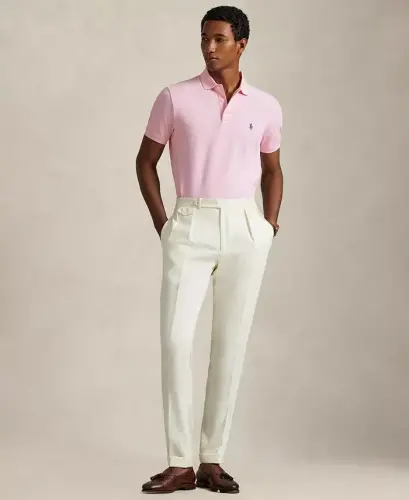 Men's Classic-Fit Mesh Polo Shirt - Carmel Pink - 5