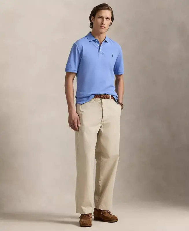 Men's Classic-Fit Mesh Polo Shirt - Fall Blue - 2