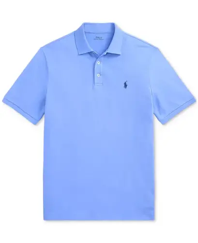 Men's Classic-Fit Mesh Polo Shirt - Fall Blue - 5