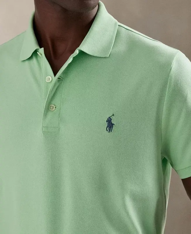 Men's Classic-Fit Mesh Polo Shirt - Pastel Mint - 2