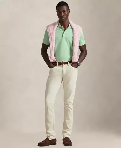 Men's Classic-Fit Mesh Polo Shirt - Pastel Mint - 5